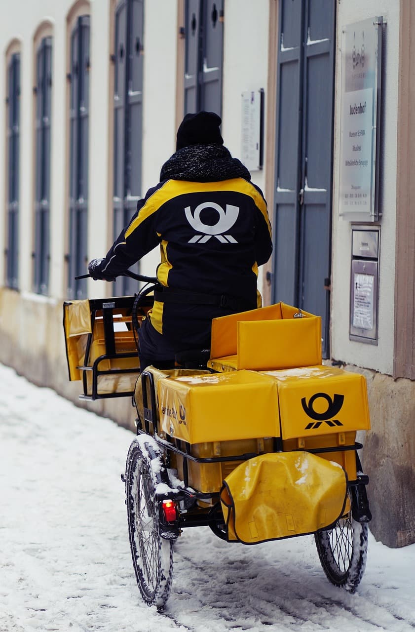 Delivery truck on the move